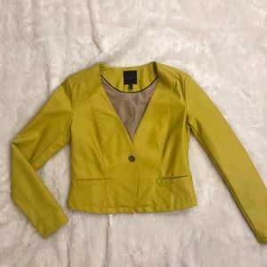 The Limited Faux Leather Blazer